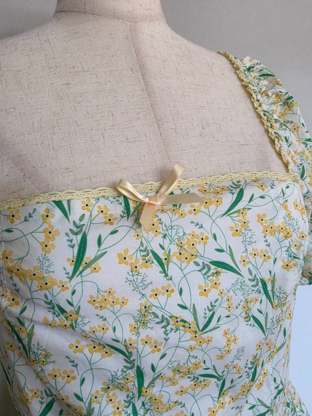 Daffodil Floral Cotton Square Neck Maxi Dress - Picture 2 of 15